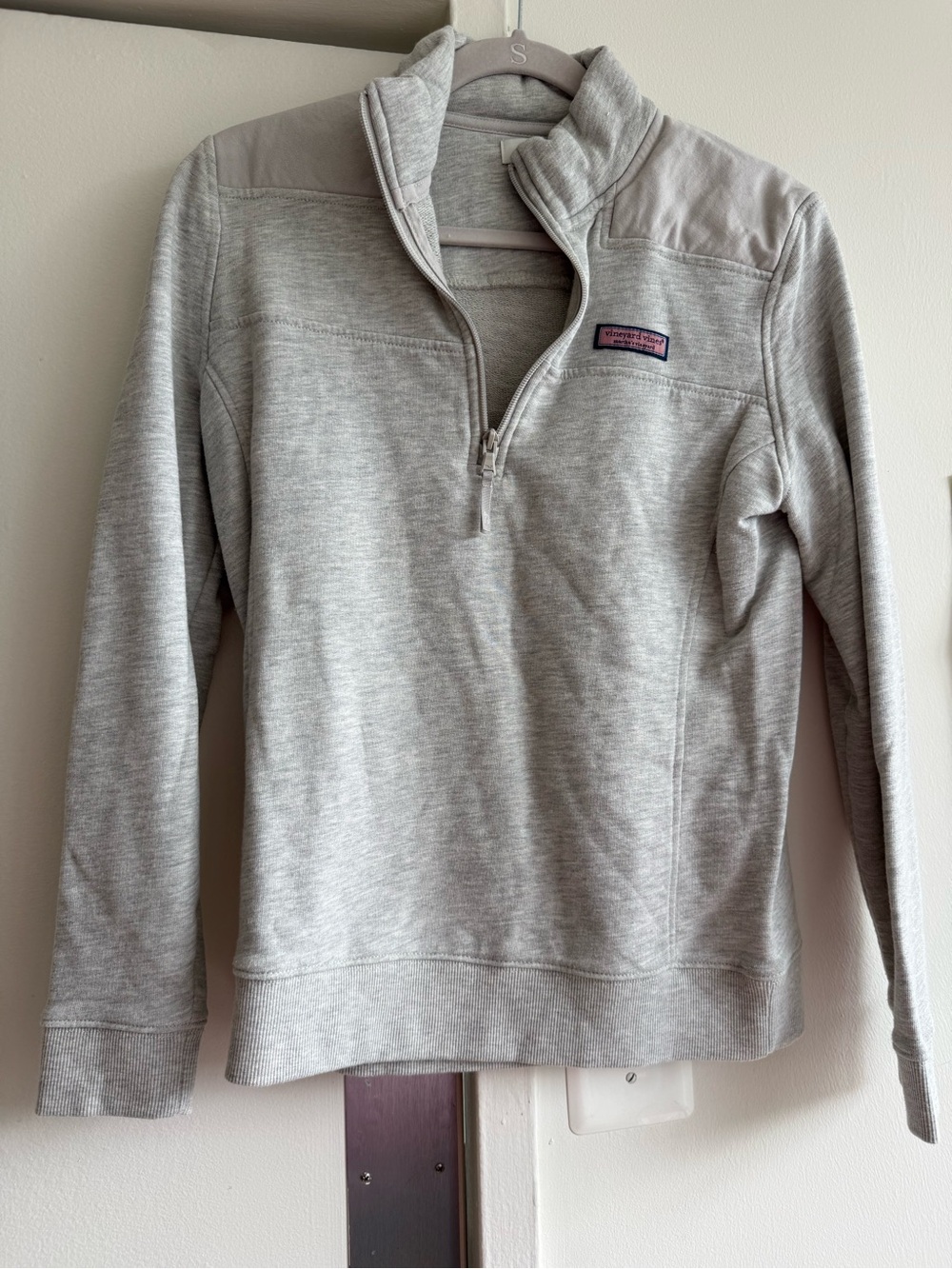 Vineyard Vines Heather Gray Quarter-Zip Pullover